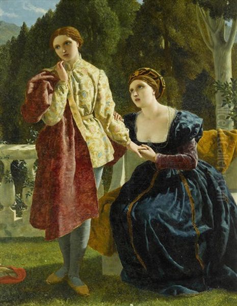 Viola And The Countess (twelfth Night: Act Iii, Scene I) Oil Painting by Frederick Richard Pickersgill