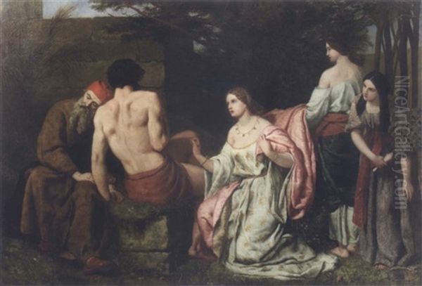 Samson And Delilah Oil Painting by Frederick Richard Pickersgill