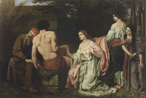 Samson And Delilah Oil Painting by Frederick Richard Pickersgill