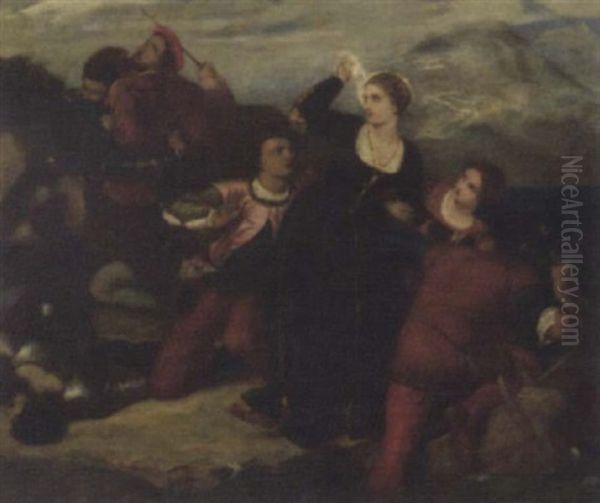 The Arrest Of Carrara At Ventimiglia Oil Painting by Frederick Richard Pickersgill