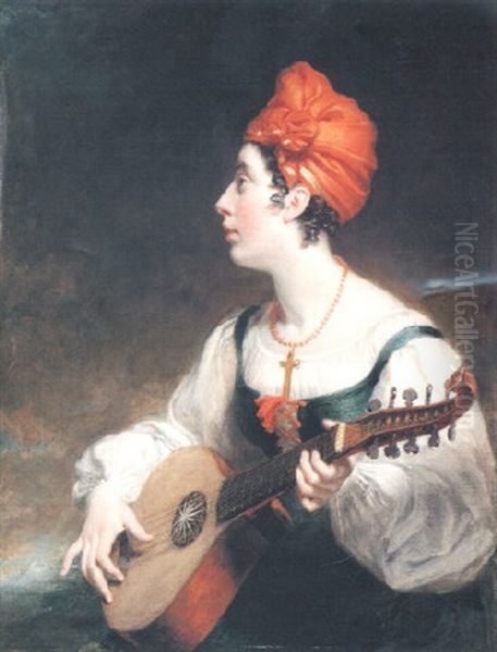 L'improvisatrice Oil Painting by Henry William Pickersgill