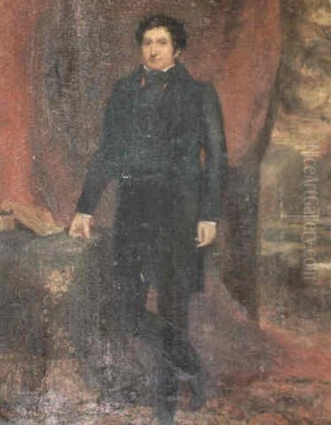 Judge Hagerman Standing In An Interior Oil Painting by Henry William Pickersgill