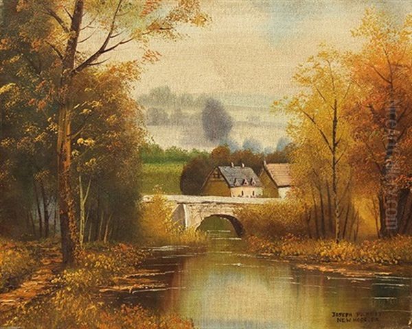 New Hope, Pa Oil Painting by Joseph (Joe) Pickett