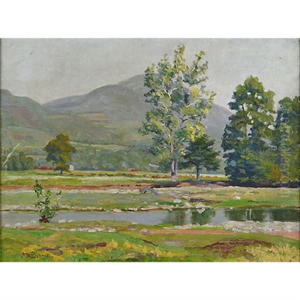 Landscape Stream Oil Painting by George W. Picknell