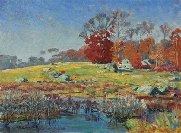 Autumn Landscape Oil Painting by George W. Picknell