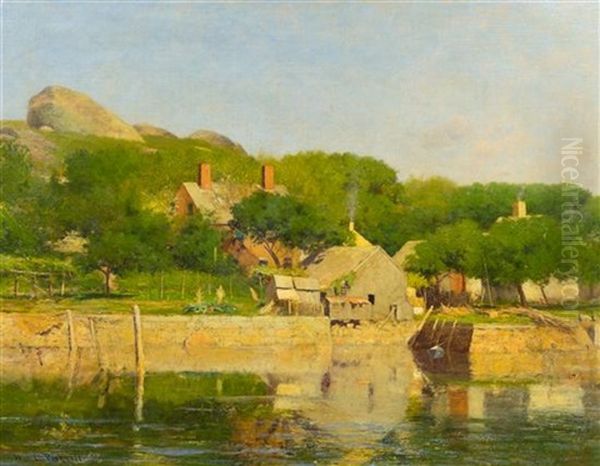 Pastoral River Scene Oil Painting by William Lamb Picknell