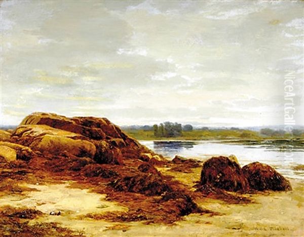 Rocky Coast Oil Painting by William Lamb Picknell