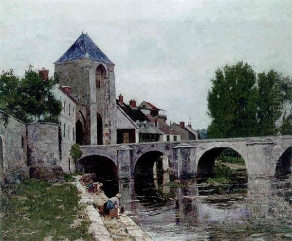 A Grey Day, Moret Oil Painting by William Lamb Picknell