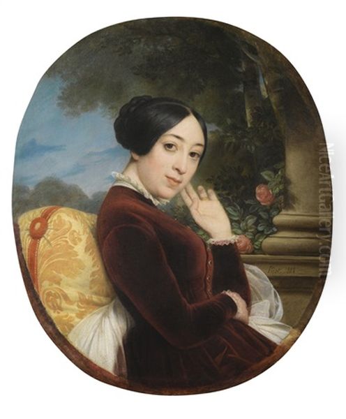 Presumed Portrait Of Pauline Viardot Oil Painting by Francois Edouard Picot