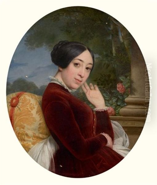 Portrait De Femme Oil Painting by Francois Edouard Picot