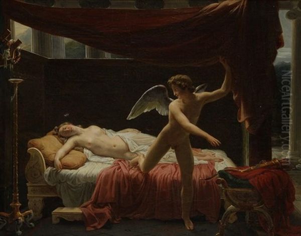 L'amour Et Psyche Oil Painting by Francois Edouard Picot