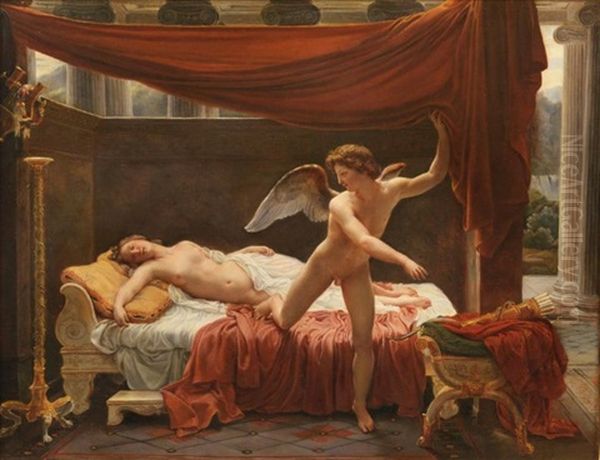 L'amour Et Psyche Oil Painting by Francois Edouard Picot