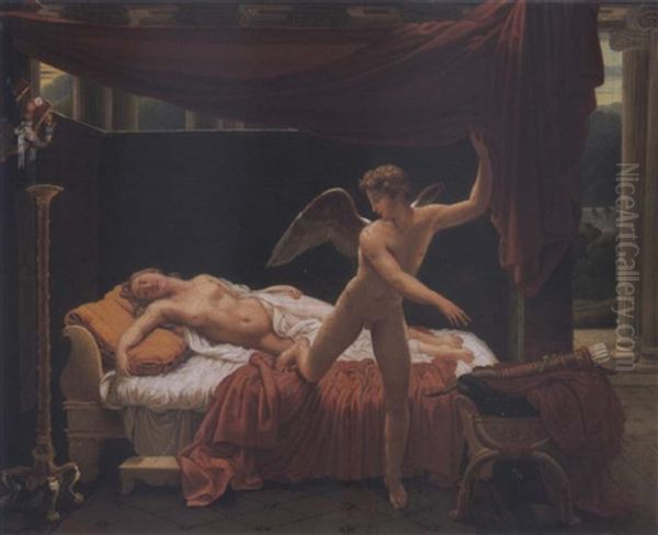 Cupid And Psyche Oil Painting by Francois Edouard Picot