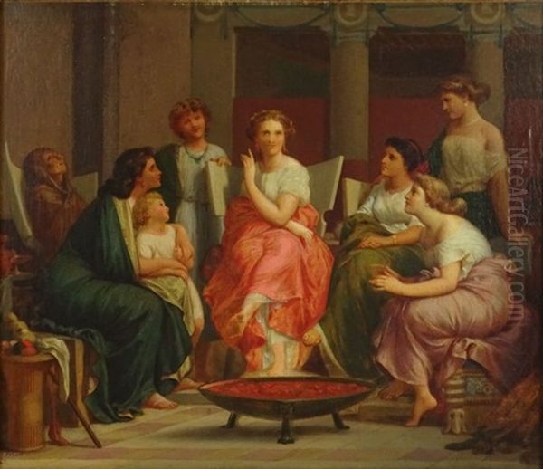 Reunion De Femmes Oil Painting by Henri Pierre Picou