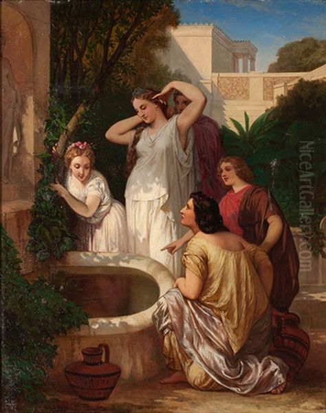 La Fontaine De Jouvence Oil Painting by Henri Pierre Picou