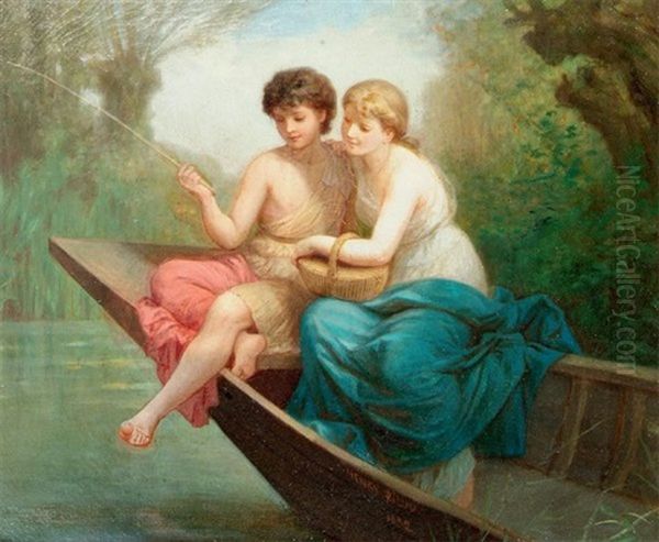 Les Pecheurs Amoureux Oil Painting by Henri Pierre Picou