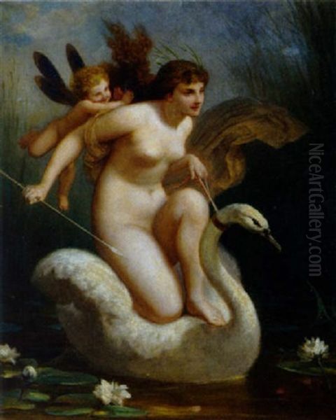 Leda Mit Dem Schwan Oil Painting by Henri Pierre Picou