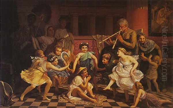 Jeux D'enfants Oil Painting by Henri Pierre Picou