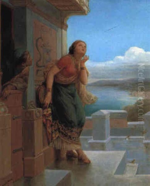 Auf Der Palastterrasse Oil Painting by Henri Pierre Picou