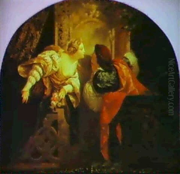 Romeo And Juliet Oil Painting by Henri Pierre Picou