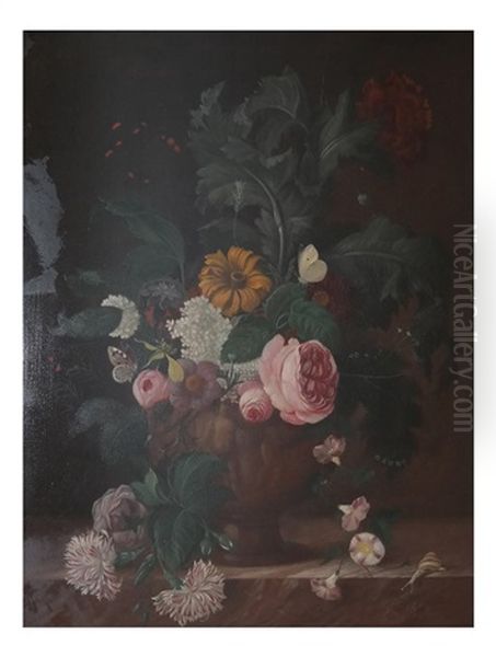 A German Floral Still Life by Franz Xaver Pieler