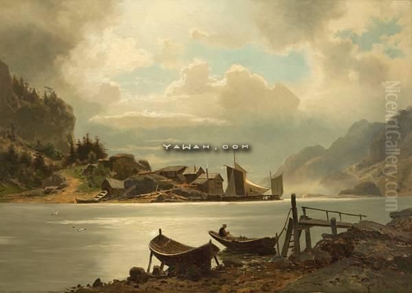 Innerst I Fjorden Oil Painting by Erik Bodom