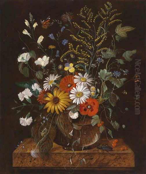 Grosses Blumenstuck Mit Fruhlingsblumen by Franz Xaver Pieler