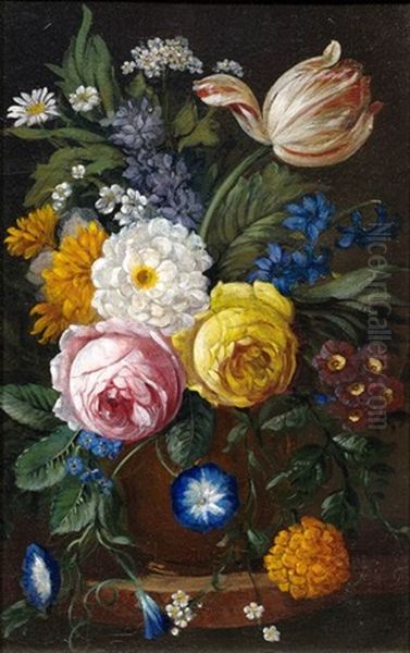 Blumenstilleben Oil Painting by Franz Xaver Pieler