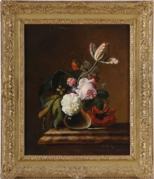 Blumenstilleben Oil Painting by Franz Xaver Pieler