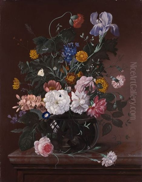 Blumenstilleben Oil Painting by Franz Xaver Pieler