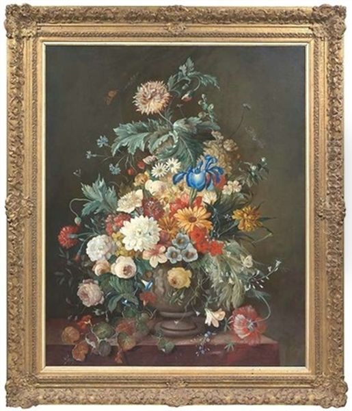 Blumenstilleben In Altmeisterlicher Manier by Franz Xaver Pieler