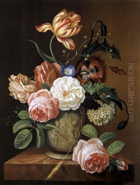 Blumenstilleben In Vase by Franz Xaver Pieler