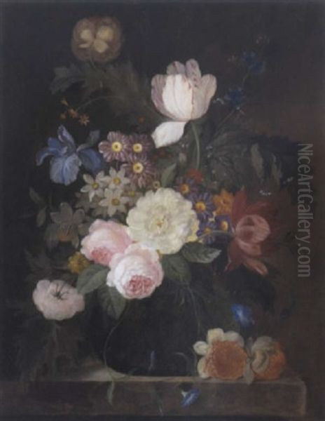 Blumenstraus In Einer Vase by Franz Xaver Pieler