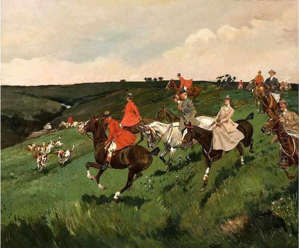 :la Chasse A Courre Oil Painting by Ernest Alexandre Bodoy