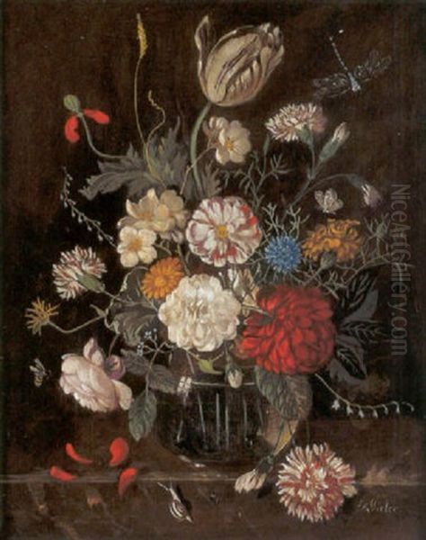 Kleines Blumenstuck Oil Painting by Franz Xaver Pieler