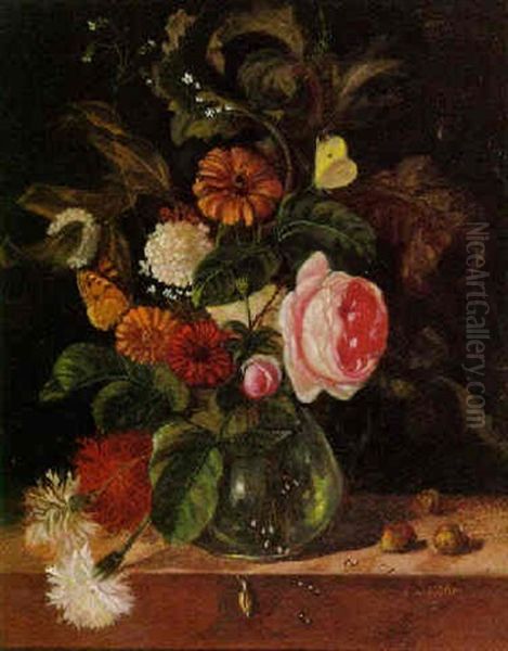 Blumenstuck Oil Painting by Franz Xaver Pieler