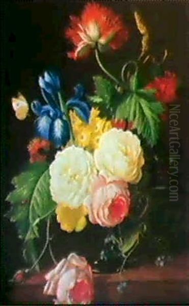 Blumenstilleben Oil Painting by Franz Xaver Pieler