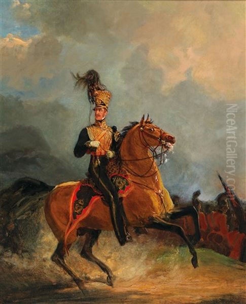 General Leutnant Lord Uxbridge, Commander-in-chief Of The Cavalry Of The Anglo-dutch Army At Waterloo Oil Painting by Jan Willem Pieneman