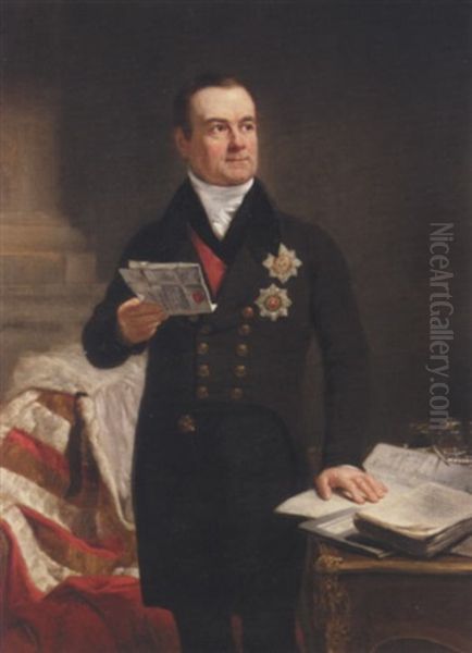 Portrait Of Richard Trench, 2nd Earl Of Clancarty Oil Painting by Jan Willem Pieneman