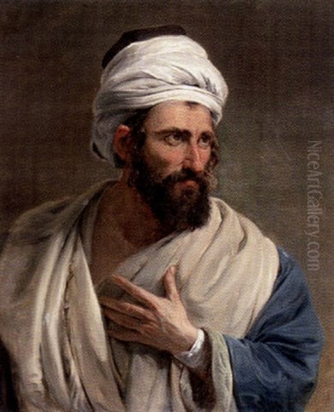 Man I Turban Oil Painting by Jan Willem Pieneman