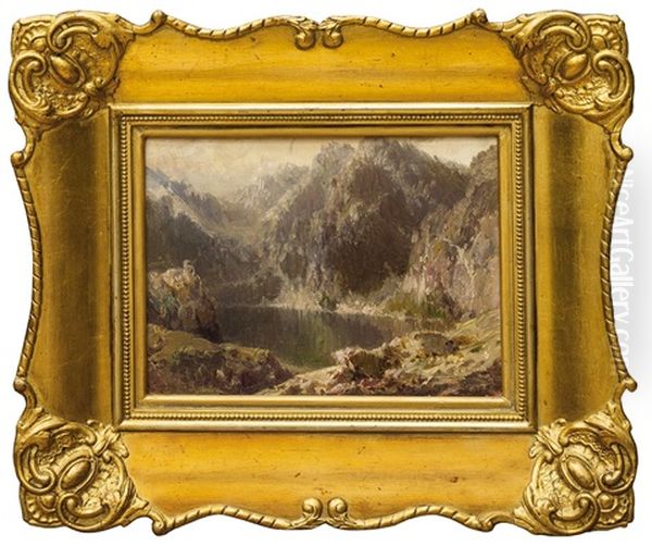 Horske Jezero Oil Painting by August Bedrich Piepenhagen