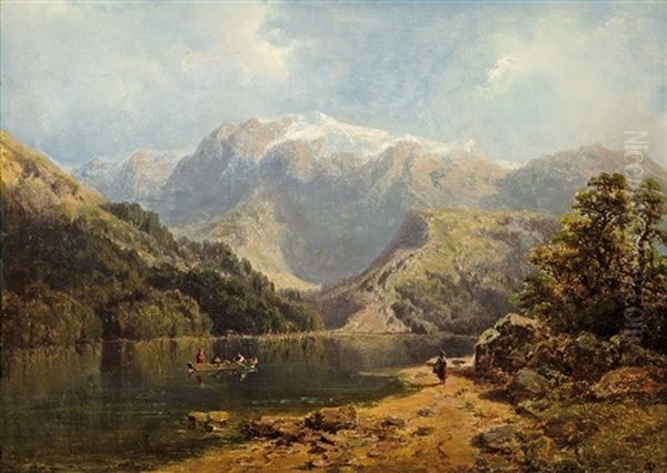 Na Jezere Oil Painting by August Bedrich Piepenhagen