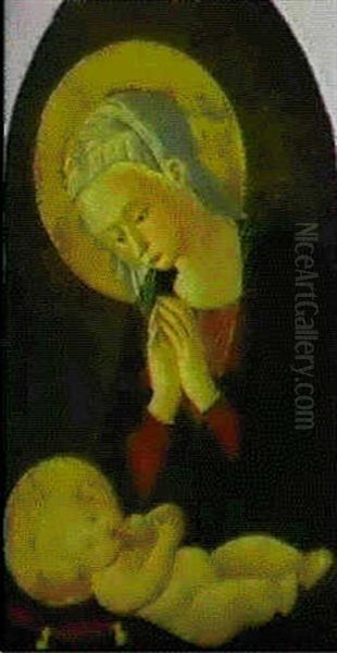 Madonna Col Bambino Oil Painting by  Pier Francesco Fiorentino