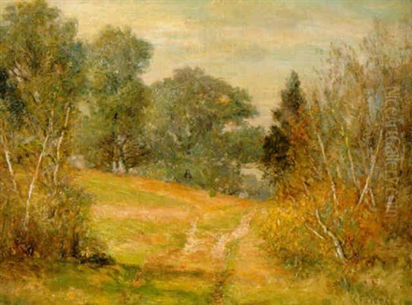 Early Autumn Landscape Oil Painting by Charles Franklin Pierce