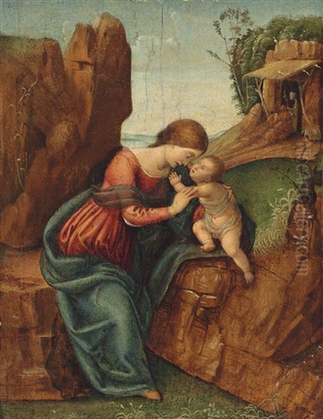 The Rest On The Flight Into Egypt Oil Painting by  Piero di Cosimo