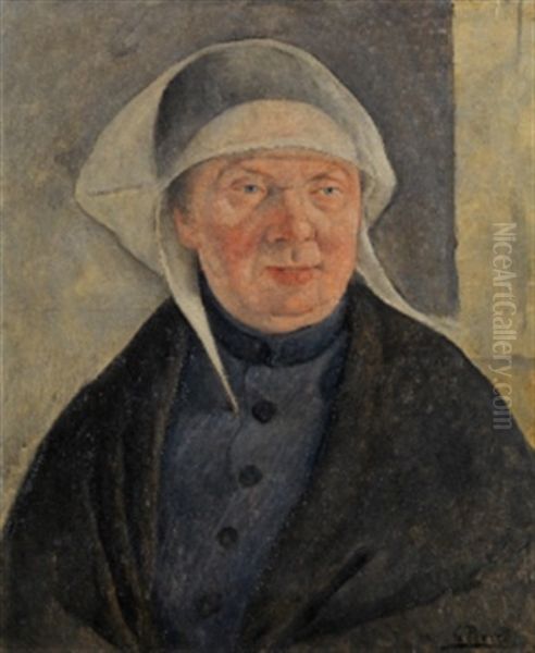 Portrait D'une Paysanne Liegoise Oil Painting by Gustave (Rene) Pierre