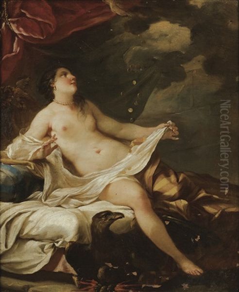 Danae Oil Painting by Jean Baptiste Marie Pierre