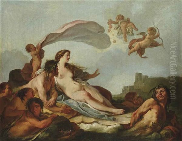 Venus Sur Les Eaux Oil Painting by Jean Baptiste Marie Pierre