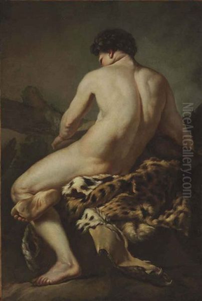 Le Repos De Bacchus Oil Painting by Jean Baptiste Marie Pierre