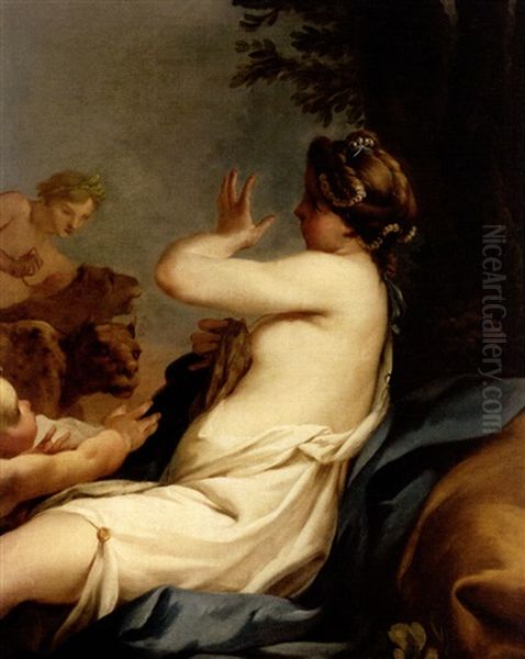 Ariane Decouverte Par Bacchus Oil Painting by Jean Baptiste Marie Pierre